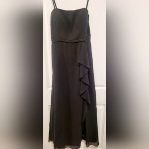 Azazie Asymmetrical Black Skirt with Ruffle Detail